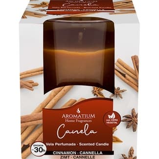 Vela perfumada aroma canela con cera vegetal envase 1 unidad - Aromatium