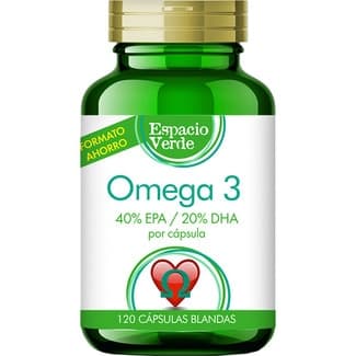 Omega 3 40% EPA 20% DHA por cápsula bote 120 cápsulas blandas - Espacio Verde