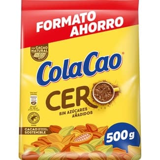 Cero cacao soluble sin azúcares añadidos bolsa 500 g - Colacao