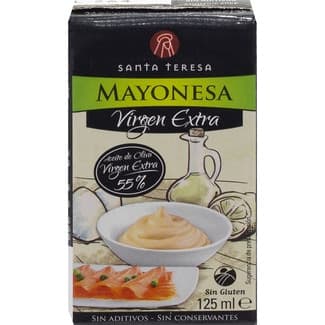 Mayonesa fresca con AOVE 55% sin aditivos sin gluten envase 125 ml - Santa Teresa