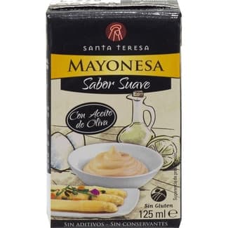 Mayonesa fresca sabor suave con aceite de oliva sin aditivos sin gluten envase 125 ml - Santa Teresa
