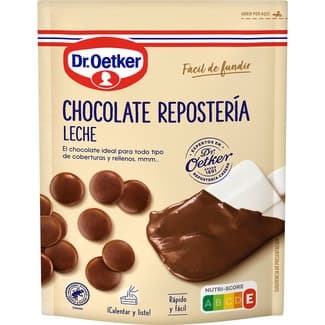 Chocolate con leche para repostería fácil de fundir paquete 150 g - Dr.oetker