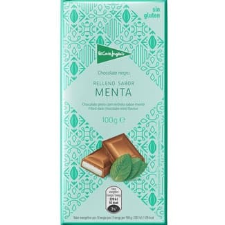 Chocolate negro relleno sabor menta sin gluten tableta 100 g - El Corte Ingles