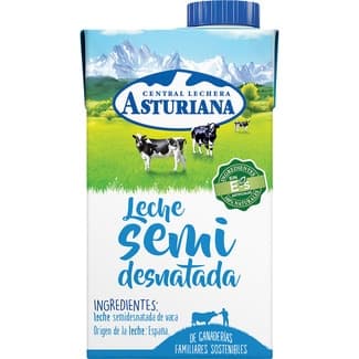 Leche semidesnatada brik 500 ml - Asturiana