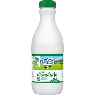 Leche desnatada botella 1,5 l - Asturiana