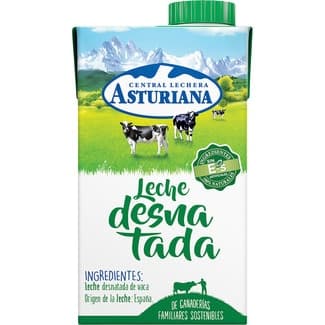 Leche desnatada brik 500 ml - Asturiana