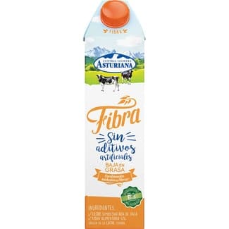 Bebida láctea de leche semidesnatada con fibra natural brik 1 l - Asturiana