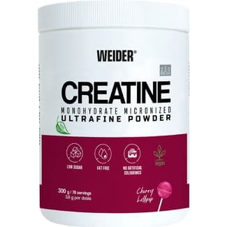 Creatina monohidrato micronizada con stevia sabor piruleta de cereza bote 300 g - Weider