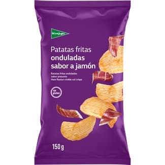 Patatas fritas onduladas sabor jamón Sin Gluten bolsa 150 g - El Corte Ingles