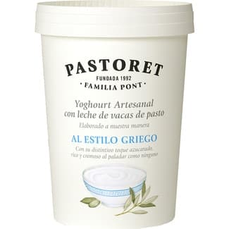 Yogur griego natural azucarado artesano cremoso con leche de vacas de pasto envase 500 g - Pastoret