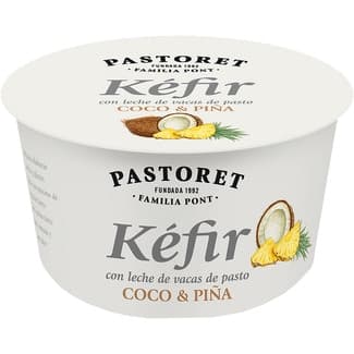 Kéfir de coco y piña con leche de vacas de pasto sin gluten envase 170 g - Pastoret