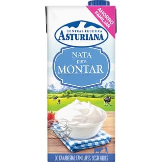 Nata líquida para montar 35,1% Materia Grasa brik 1 l - Asturiana