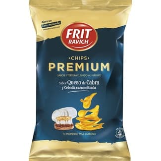 Patatas fritas sabor queso de cabra y cebolla caramelizada Sin Gluten bolsa 160 g - Frit Ravich Premiun