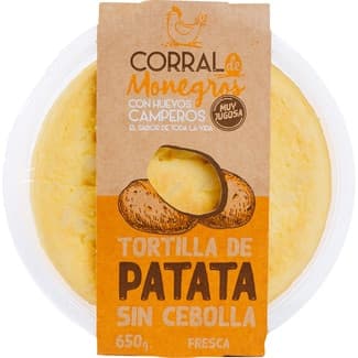 Tortilla de patata sin cebolla envase 650 g - Corral De Monegros