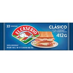 Queso fundido clásico en lonchas 22 unidades envase 412 g - El Caserio