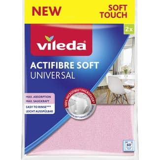 Bayeta actifibre soft universal microfibras máxima absorción paquete 2 unidades - Vileda