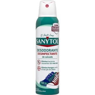 Desodorante desinfectante para calzado spray 150 ml elimina las bacterias causantes del mal olor - Sanytol