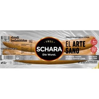 Meisterhand El Artesano salchichas Frankfurt cocidas y ahumadas de cerdo en tripa natural envase 170 g sin gluten sin lactosa 2 piezas - Michael Schara
