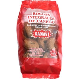 Roscos integrales de canela bolsa 400 g - Sanavi