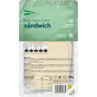 Queso sándwich en lonchas envase 200 g - El Corte Ingles