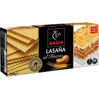 Lasaña al huevo 20 placas más grandes caja 290 g - Gallo