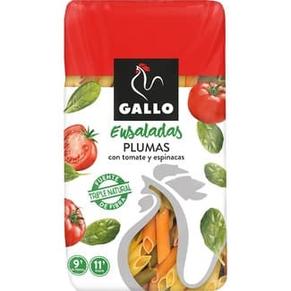 Ensaladas macarrones plumas con tomate y espinacas paquete 450 g - Gallo