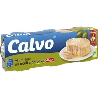 Atún claro en aceite de oliva La Española pack 3 latas 73 g neto escurrido - Calvo