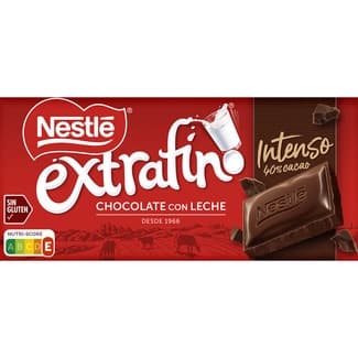 Chocolate con leche intenso 40% cacao sin gluten tableta 125 g - Nestle Extrafino