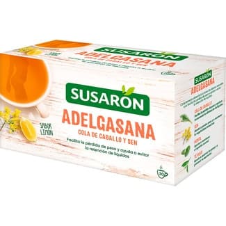 Adelgasana tisana ayuda natural para mantener tu figura sabor limón estuche 20 bolsitas - Susaron