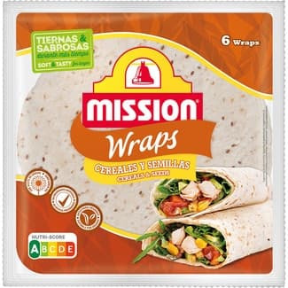 Wraps de cereales y semillas 6 unidades envase 370 g - Mission