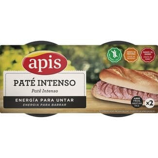 Paté de hígado de cerdo sabor intenso sin gluten pack 2 latas 80 g - Apis