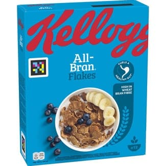 Flakes cereales de desayuno con fibra natural de trigo paquete 375 g - Kellogg's All-bran