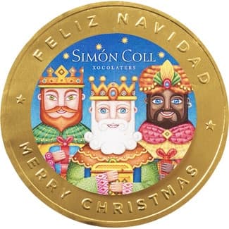 Medallón de chocolate Tres Reyes Magos bolsa 60 g - Simon Coll