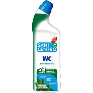 Desinfectante WC gel x3 Ultra frescor de montaña botella 1 l - Sanicentro