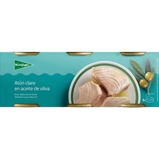 Atún claro en aceite de oliva pack 6 lata 60 g neto escurrido - El Corte Ingles