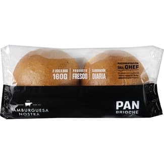 Pan burger brioche 2 unidades bolsa 160 g - Hamburguesa Nostra