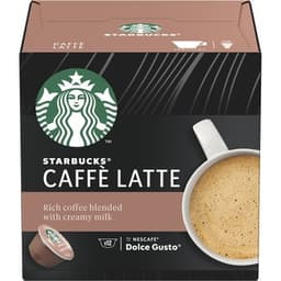Café con leche estuche 12 cápsulas compatibles con cafeteras Dolce Gusto - Starbucks