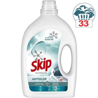 Ultimate detergente máquina líquido Antiolor botella 33 dosis - Skip