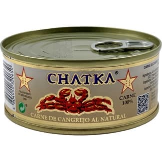 Cangrejo al natural 100% carne lata 65 g neto escurrido - Chatka