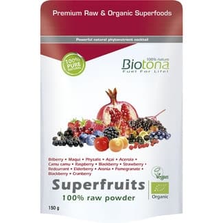 Superfruits mix de frutas ecológicas en polvo 100% natural envase 150 g - Biotona