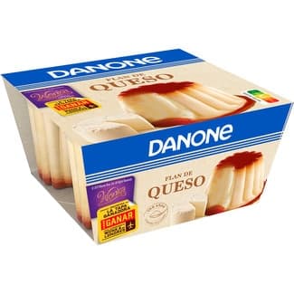 Flan de queso sin gluten pack 4 unidades 100 g - Danone