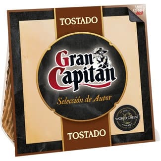 Queso curado tostado mezcla elaborado con leche pasteurizada cuña 200 g - Gran Capitan