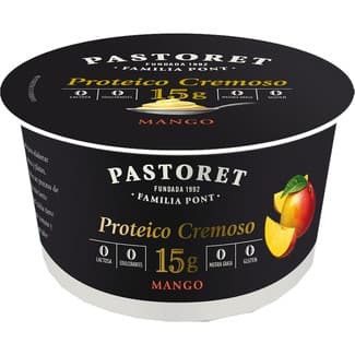 Yogur con proteínas cremoso con mango desnatado 0% m.g. sin gluten sin lactosa envase 170 g - Pastoret