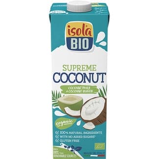 Supreme bebida de coco sin azúcar ecológica y sin gluten envase 1 l - Isola Bio