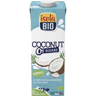 Bebida de coco con calcio y sin azúcar ecológica y sin gluten envase 1 l - Isola Bio
