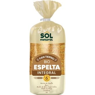 Bio pan tierno de espelta integral envase 400 g - Sol Natural
