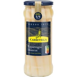 Espárragos blancos extra gruesos 5-6 piezas frasco 325 g neto escurrido - Carretilla