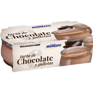 Tarta de chocolate y galletas pack 2 unidades 70 g - Montero
