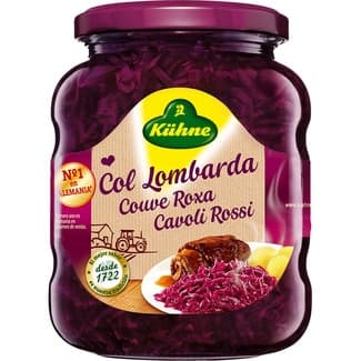 Col lombarda frasco 350 g neto escurrido - Kuhne
