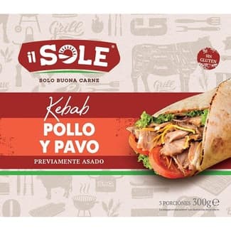 Carne para kebab de pollo y pavo bolsa 300 g - Il Sole